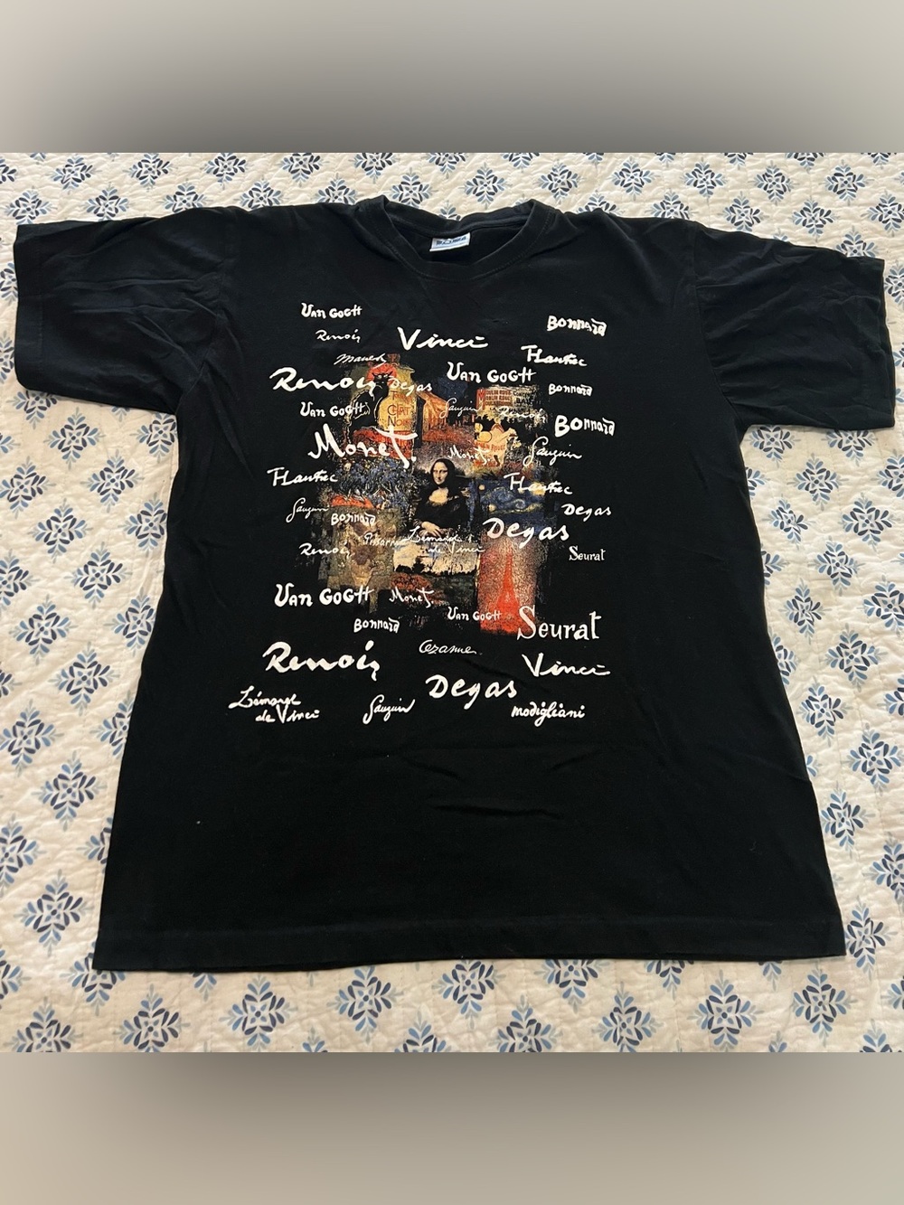 Vintage Art Montage Tee- Van Gogh, Monet, de Vinci